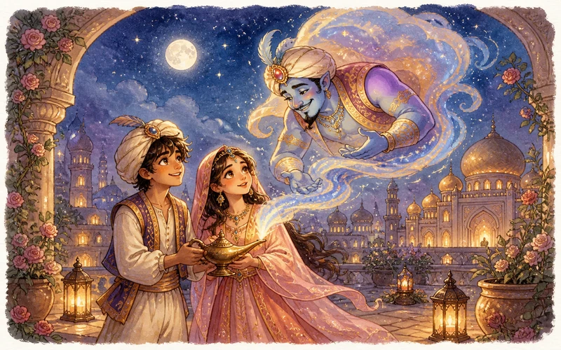 Ảnh bìa truyện Aladdin và Cây Đèn Thần
